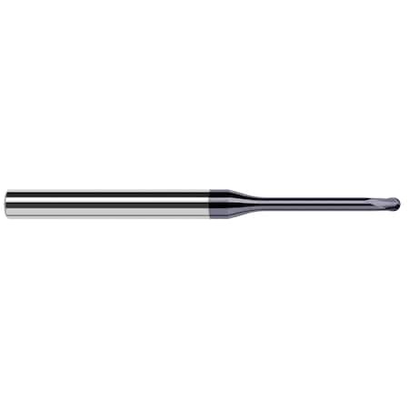Harvey Tool End Mill for Hardened Steels - Finishers - Ball 0.0200" (.5 mm) Cutter DIA x 0.0160" Length of Cut 919120-C6